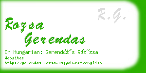 rozsa gerendas business card